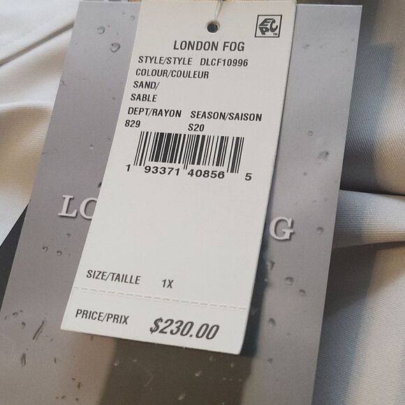 London Fog spring rain coat 1X Brand New - Picture 12 of 12